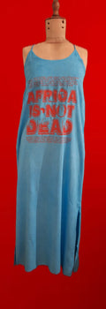 Robe Longue "Africa Is Not Dead" — Bleu Ciel
